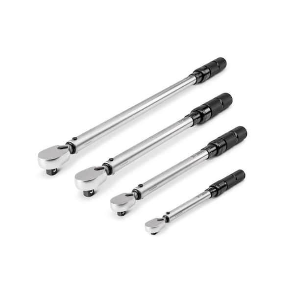 1/4,3/8,1/2 Inch Drive Micrometer Torque Wrench Set, 4-Piece (20-200 in-lb, 10-100 ft-lb, 40-200 ft-lb, 40-300 ft-lb)