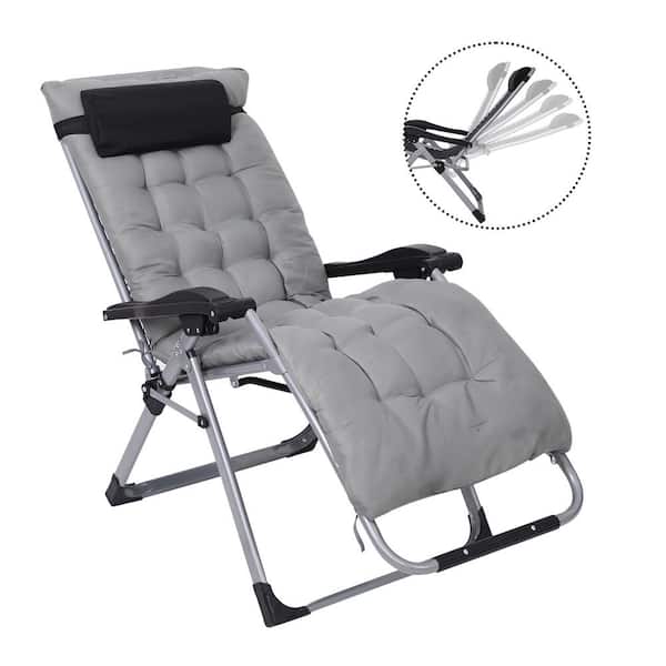 BOZTIY Folding Zero Gravity Metal Frame Recliner Outdoor