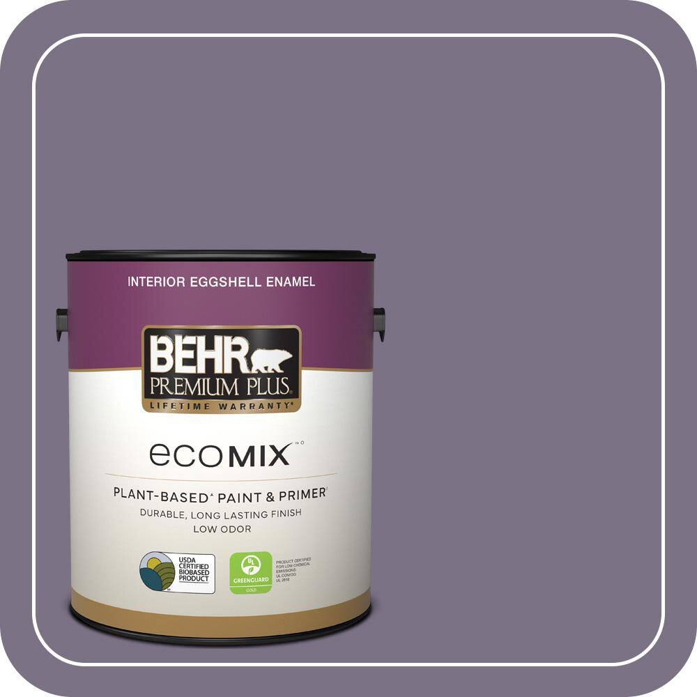 1 gal. #660F-6 Peruvian Violet Eggshell Enamel EcoMix Plant-Based Interior Paint & Primer price history on PriceWatchPro
