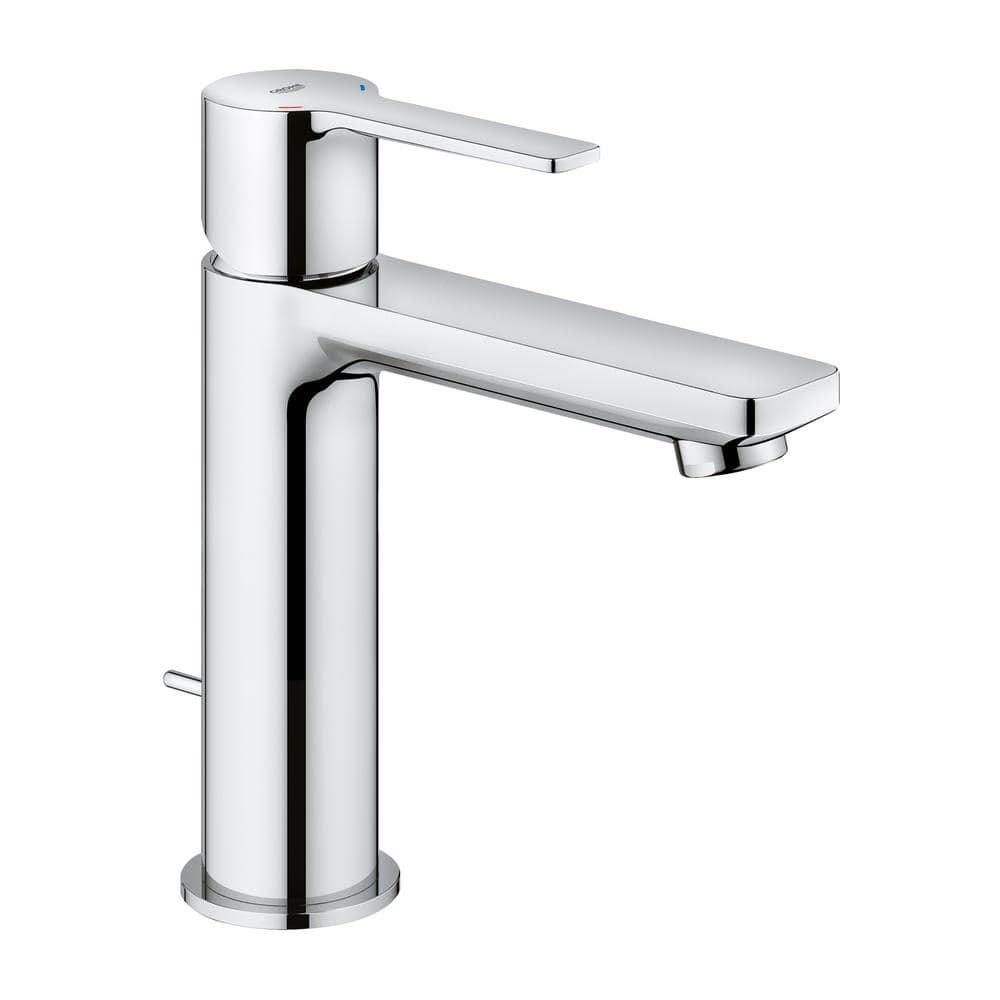 GROHE Lineare Single Hole Single Handle Bathroom Faucet With Drain   Starlight Chrome Grohe Single Hole Bathroom Faucets 2379400a 64 1000 