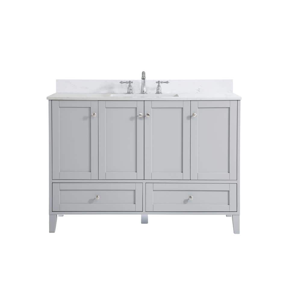 Timeless 48 in. W Single Bath Vanity in Grey with Engineered Stone Vanity T