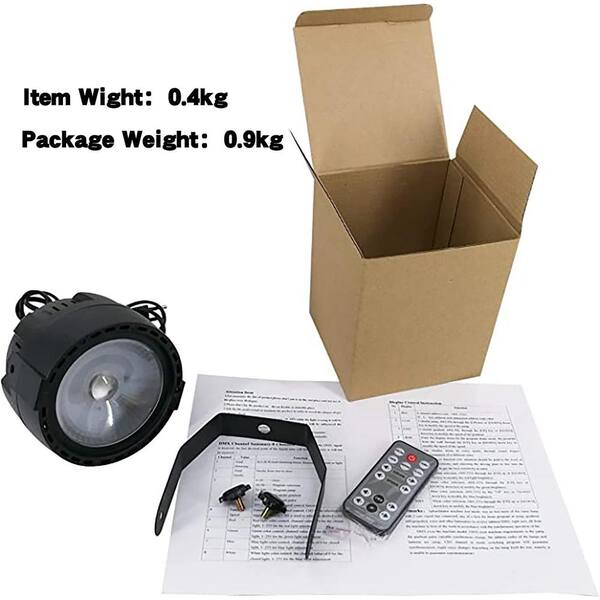 Lukyamzn RGB 3in1 Party Stage Lights LED 30W Wash Lights with Remote and DMX Control Lights Sound Activated uplighting - 2 Pack