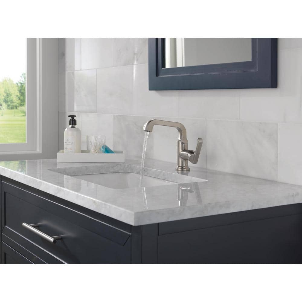 Lumicoat Stainless Single Handle Bathroom Faucet with Drain Assembly