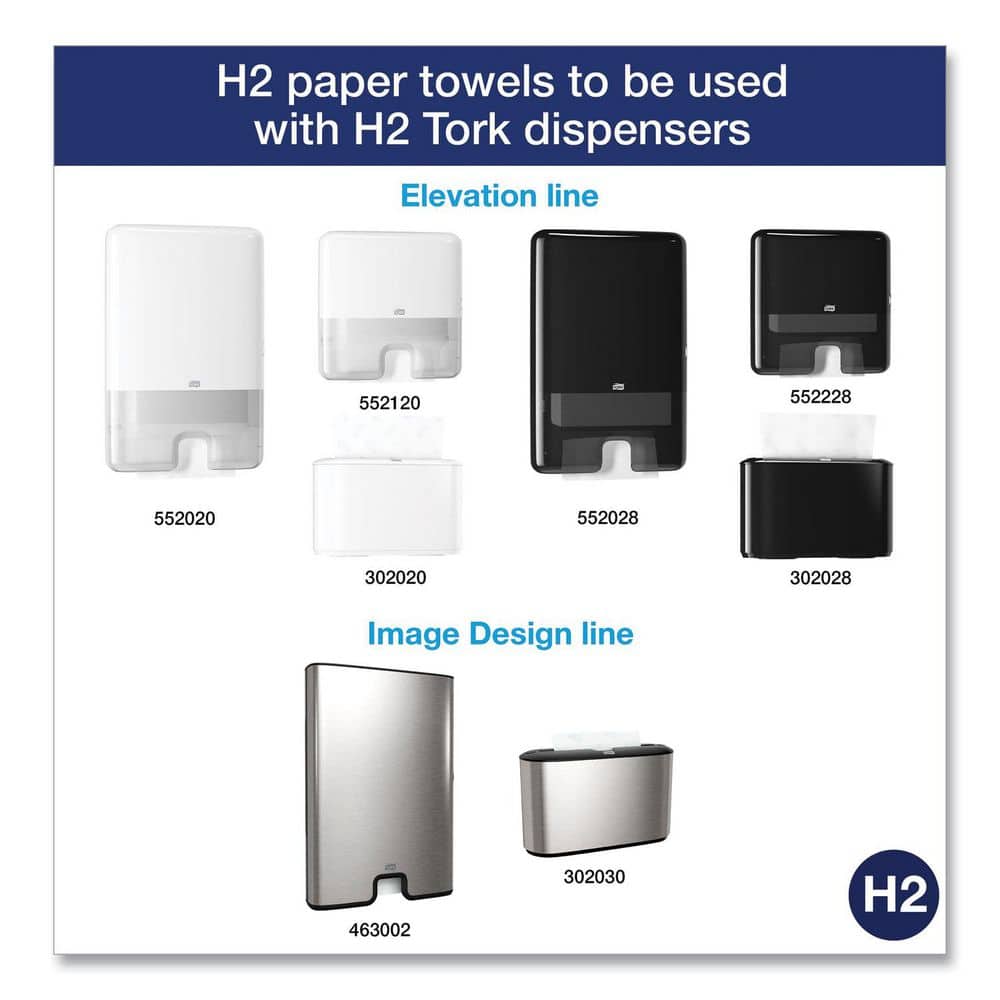 Tork Advanced White Multifold Hand Towels, 1-Ply, 250 Sheets per Pack