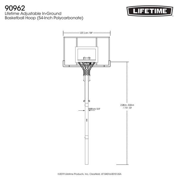 basketball hoop height in meters