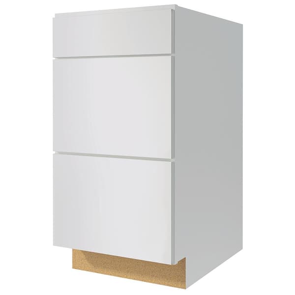Hampton Bay Westfield 24 in. W x 24 in. D x 35 in. H Shaker Stock Drawer Base Kitchen Cabinet in Feather White
