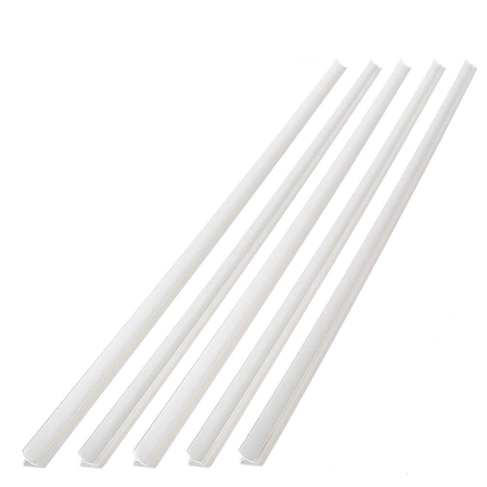 Matte White 47 in. Vinyl Backsplash Accessory Inside Corner Trim (5-Pack) price history on PriceWatchPro
