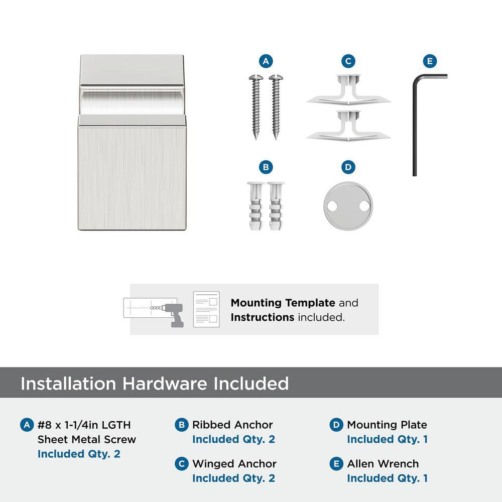 Brushed Nickel Single Prong Modern Robe Hook