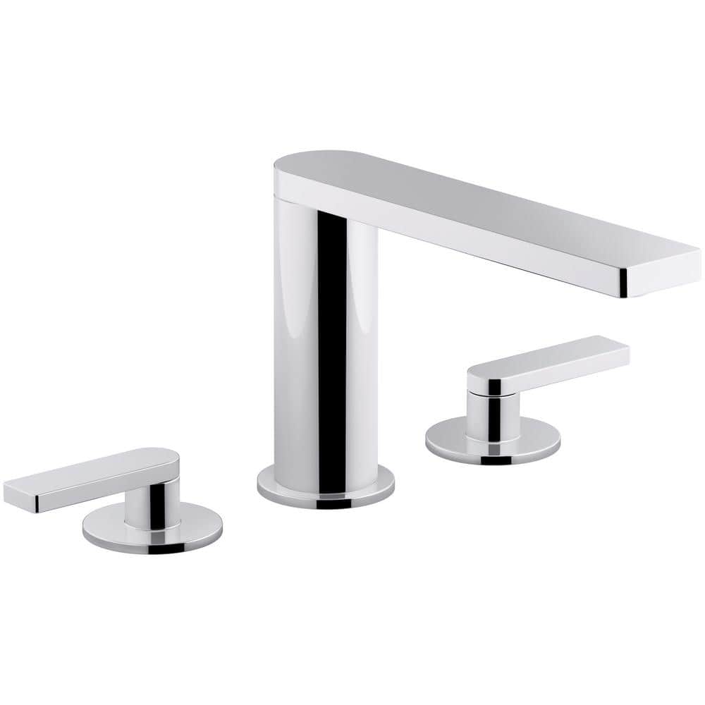 KOHLER Composed in. Widespread 2-Handle Lever Handle Bathroom Faucet with  Drain in Polished Chrome K-73060-4-CP The Home Depot