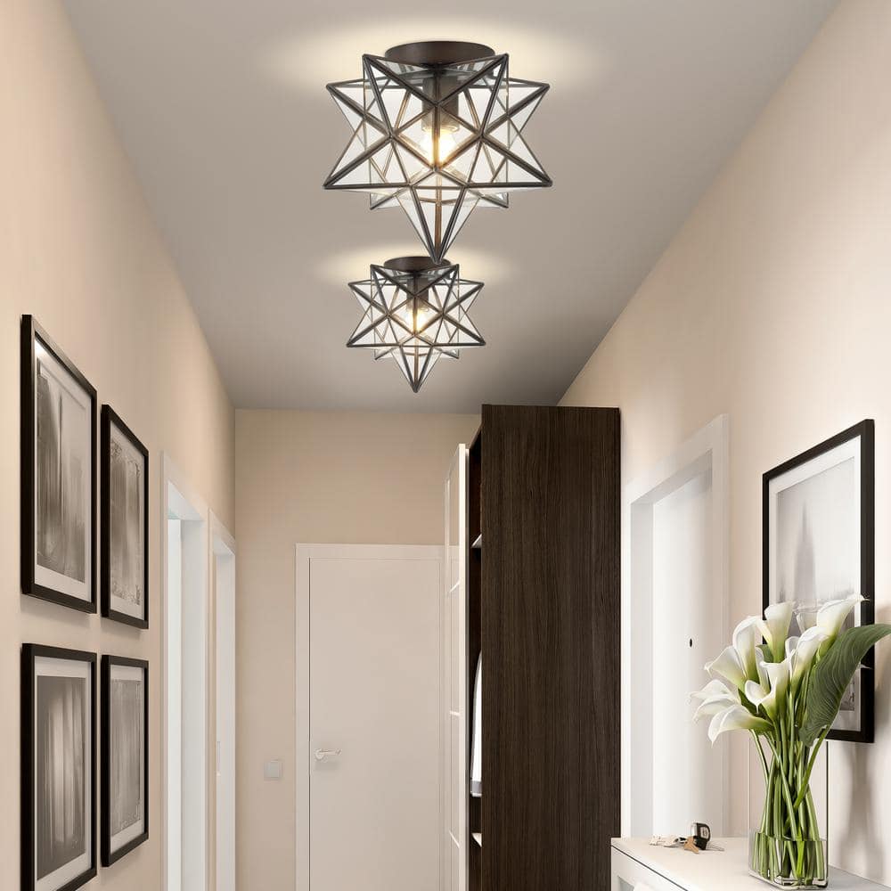 Stella 12" Moravian Star LED Flush Mount in Oil Rubbed Bronze