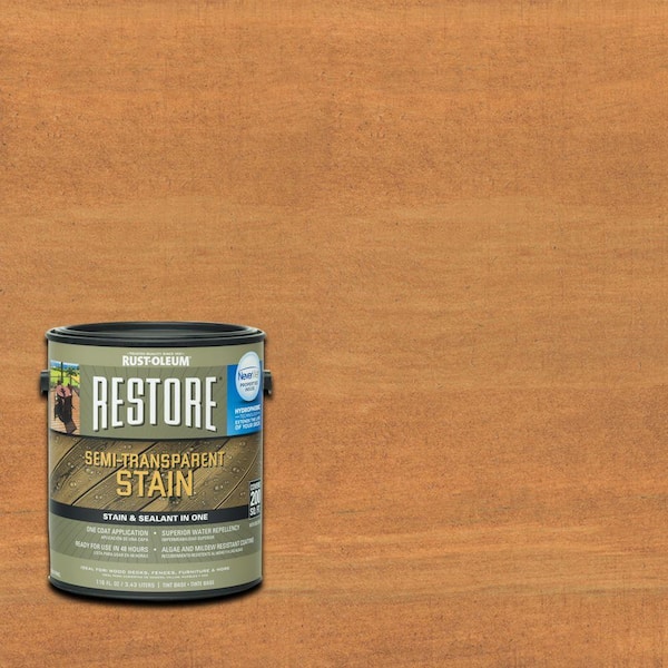 Rust-Oleum Restore 1 gal. Semi-Transparent Stain Cedartone with NeverWet