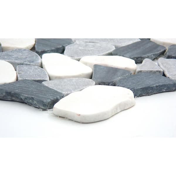 Cultura Spring 12 in. x 12 in. Pebble Honed Mosaic Floor and Wall Tile (1 sq. ft./Case, 1 pc)