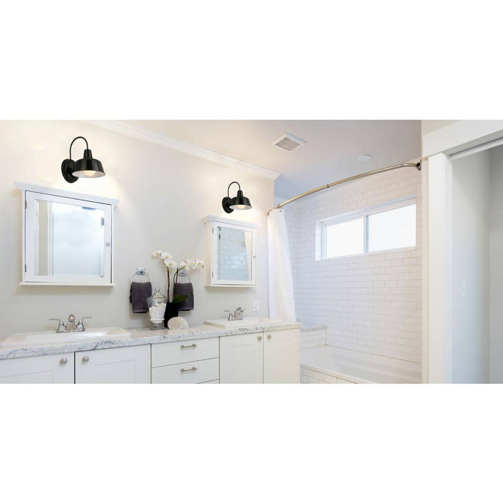 Mason 11" Satin Black Industrial Farmhouse Outdoor Sconce