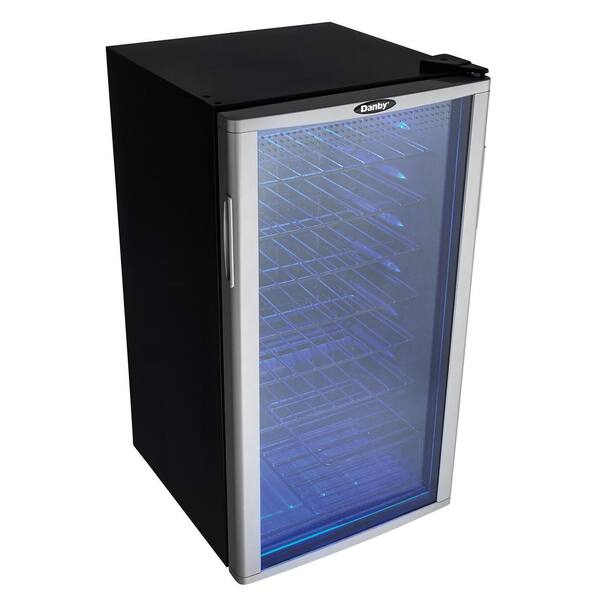 Danby 35 Bottle Wine Cooler Freestanding In Platinum Black Dwc350blp The Home Depot