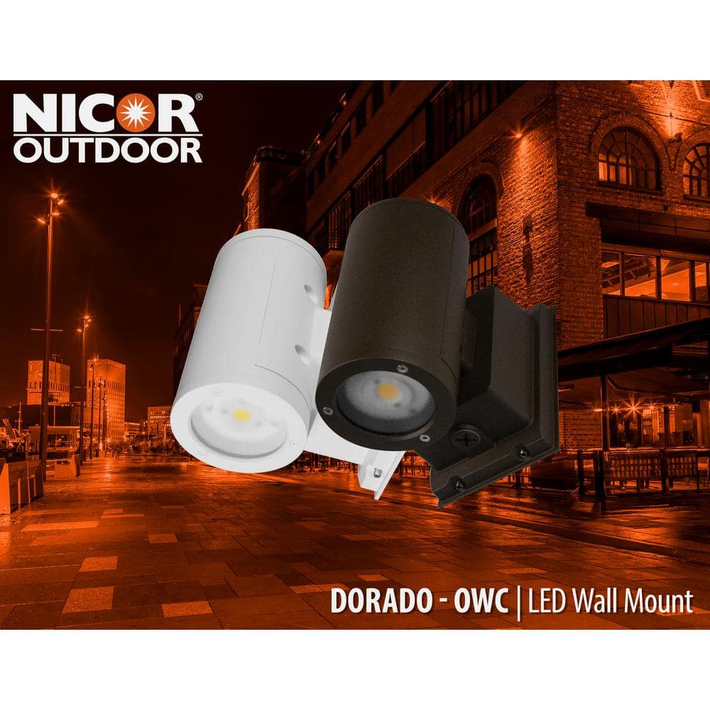 White Matte Cylinder LED Outdoor Wall Light
