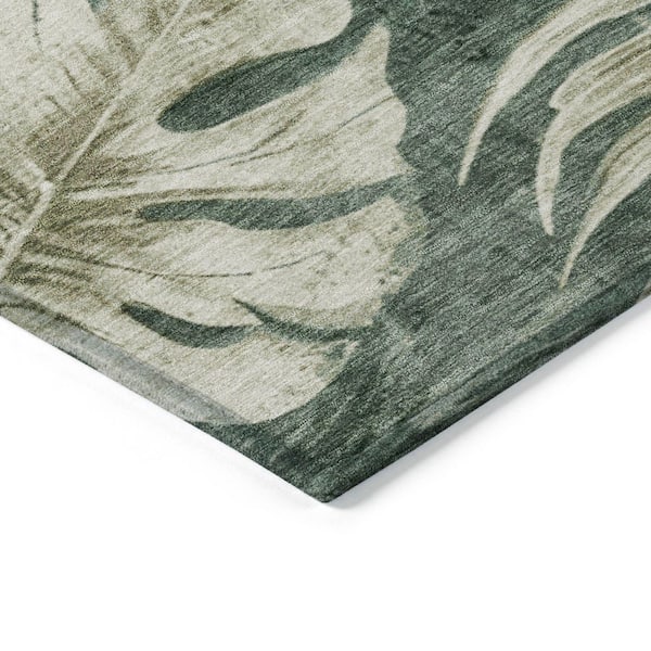 Chantille Machine Washable Indoor/Outdoor Abstract ACN1887 Fern 8 ft. x 10 ft. Accent Rug