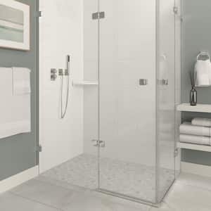 Bathroom Accessories Almond Beige 8.75 in. x 8.75 in. Glossy Ceramic Corner Shelf Tile Trim (5 sq. ft./Case)