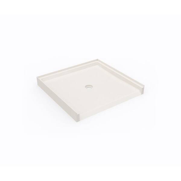 Swan 37 in. x 38 in. Solid Surface Single Threshold Shower Floor in Bisque