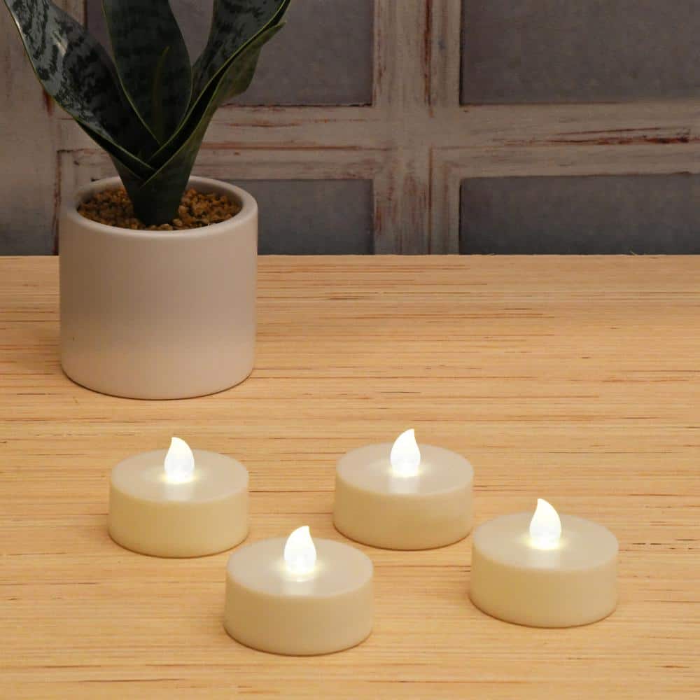 White Flameless LED Tealight Set with Remote Control