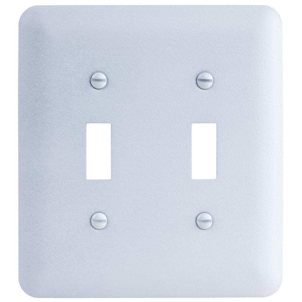 2-Gang Toggle/Toggle Midway/Maxi Sized Metal Wall Plate, White (Textured/Paintable Finish) price history on PriceWatchPro
