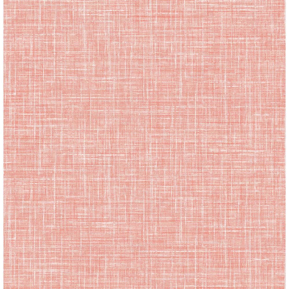Pink Emerson Coral Faux Linen Wallpaper Sample price history on PriceWatchPro