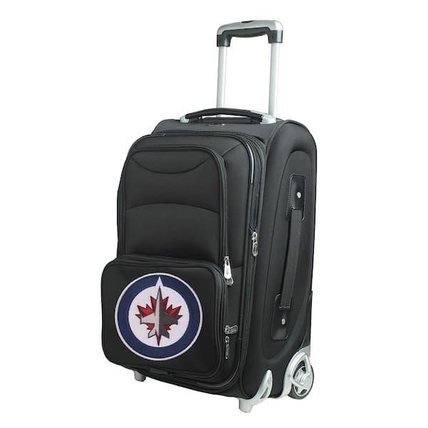 Denco NHL Winnipeg Jets 21 in. Black Carry-On Rolling Softside Suitcase
