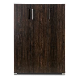 48.75 in. H x 35.5 in. W Brown Particle Board Shoe Storage Cabinet