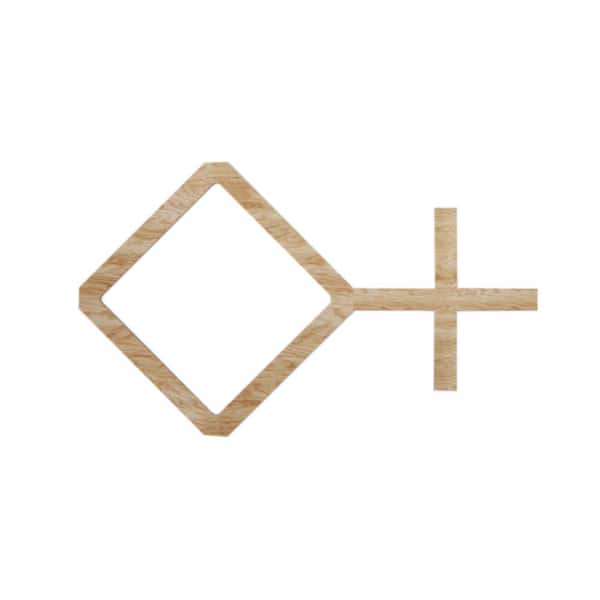 Ekena Millwork 12-1/4 in. x 7-3/8 in. x 1/4 in. Red Oak Extra Small Cameron Decorative Fretwork Wood Wall Panels (10-Pack)