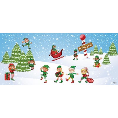 Home Accents Holiday 62 in Penguins with Christmas Tree Holiday Yard  Decoration TY337-1611-1 - The Home Depot