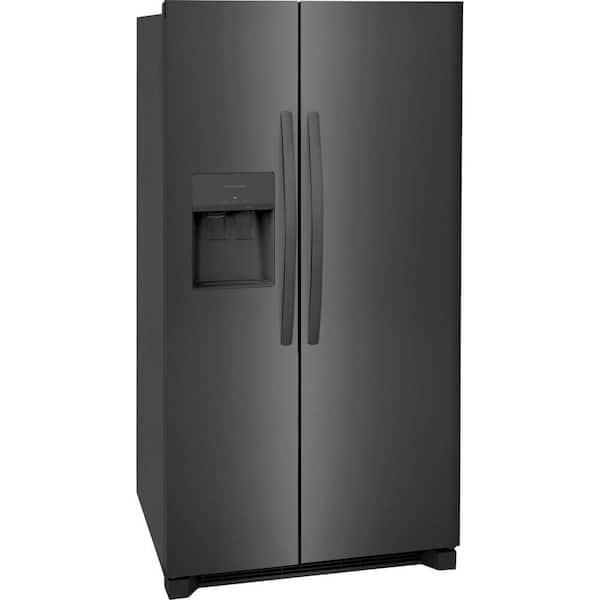 36 in. 26 cu. ft. Standard Depth Side by Side Refrigerator in Black Stainless Steel