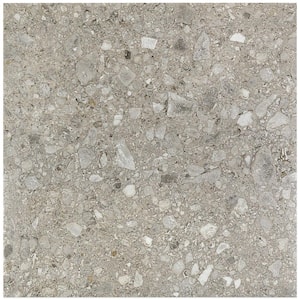 Rizzo Gray 4 in. x 8 in. x 9 mm Semi Polished Porcelain Floor and Wall Tile Sample