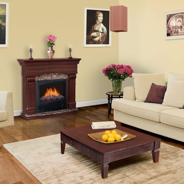 Quality Craft 47 in. Electric Fireplace in Walnut