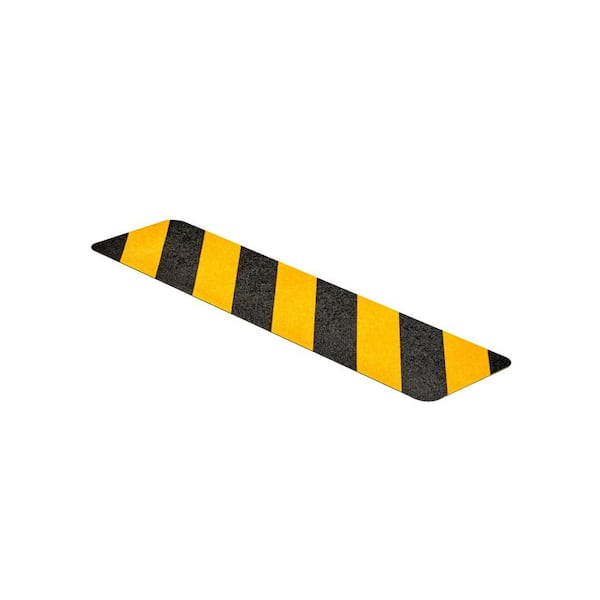6 x 60' Black/Yellow Striped Heavy-Duty Tape Logic® Anti-Slip Tape - 1pk