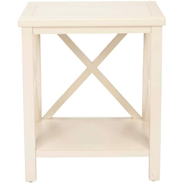 off white end tables with storage