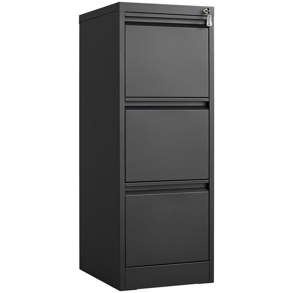 17.71 in. W 3 Drawer Metal Tool Cabinet with Lock, Black Tool Case, Portable Tool Boxes for Home and Garage price history on PriceWatchPro