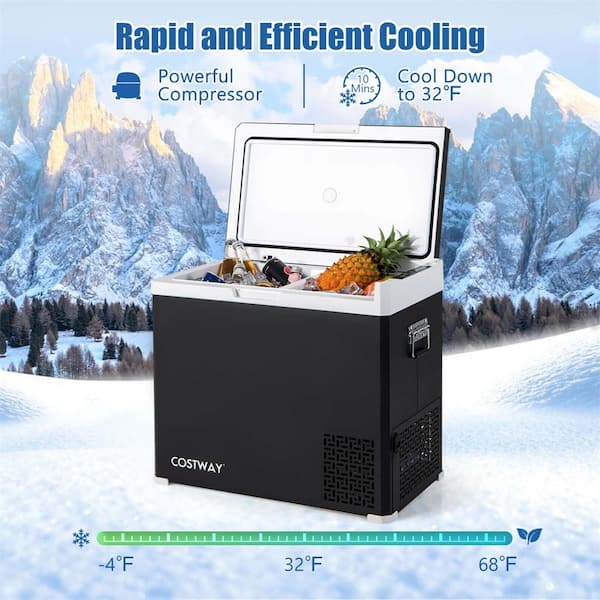 （スノー）-Portable- bme6fzu Costway 1.5 cu. ft. Portable Car Freezer with -4°F~68°F for