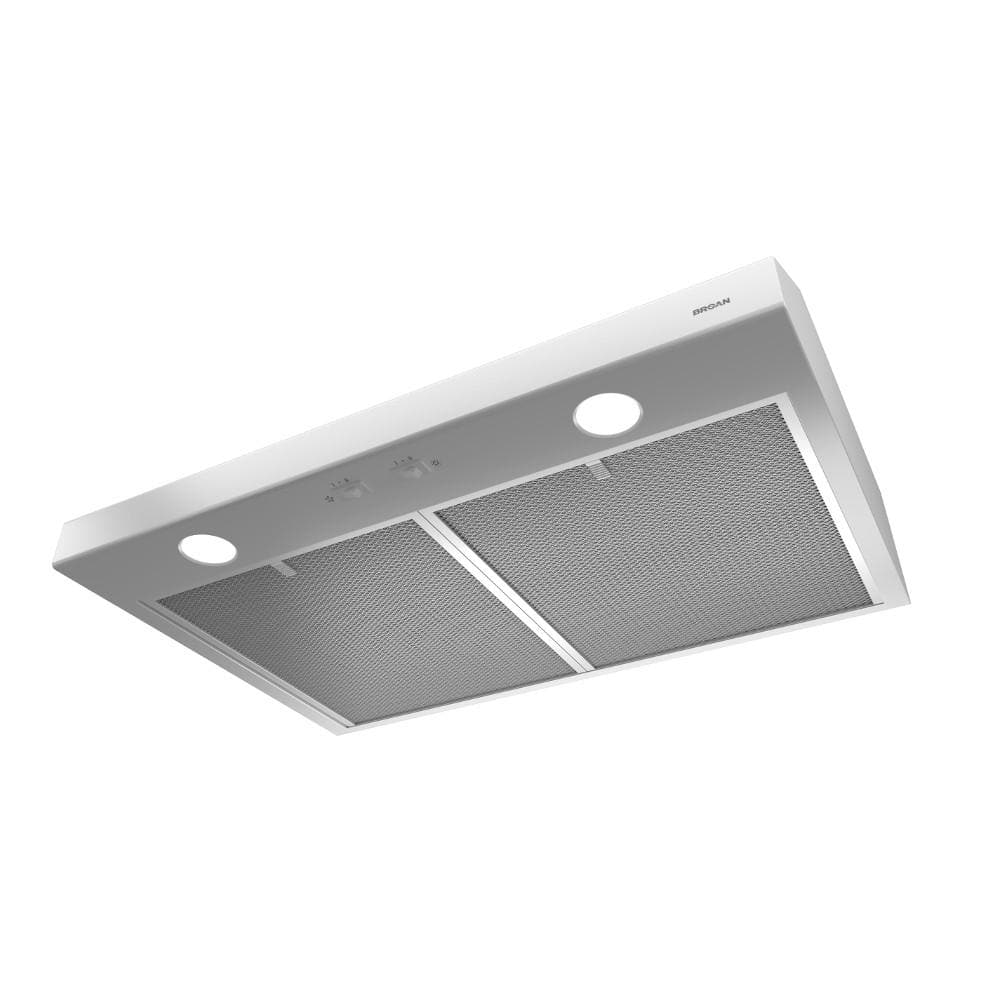 Broan 24" White Stainless Steel Convertible Under Cabinet Range Hood