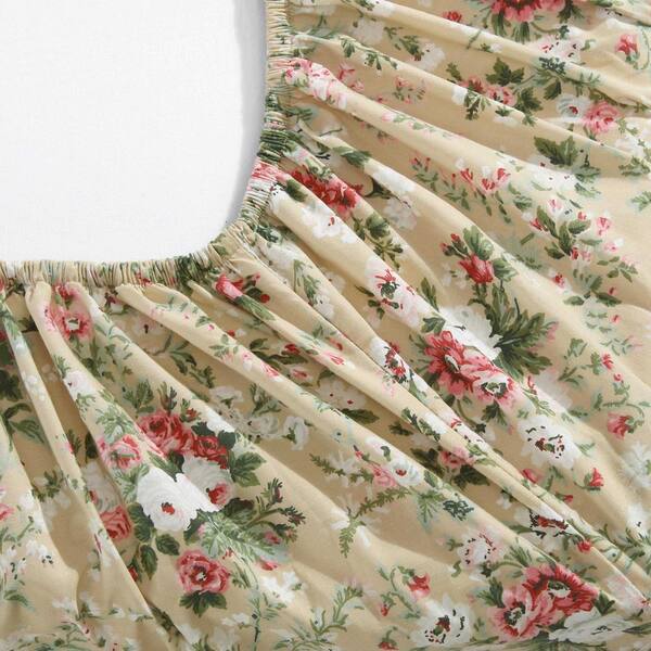 Laura Ashley Serene Dream 4 Piece Camel/Green/Pink Cotton