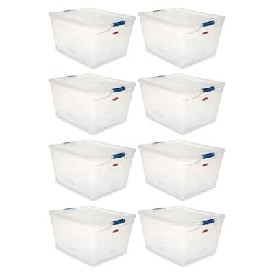 rubbermaid clear storage bins with lids