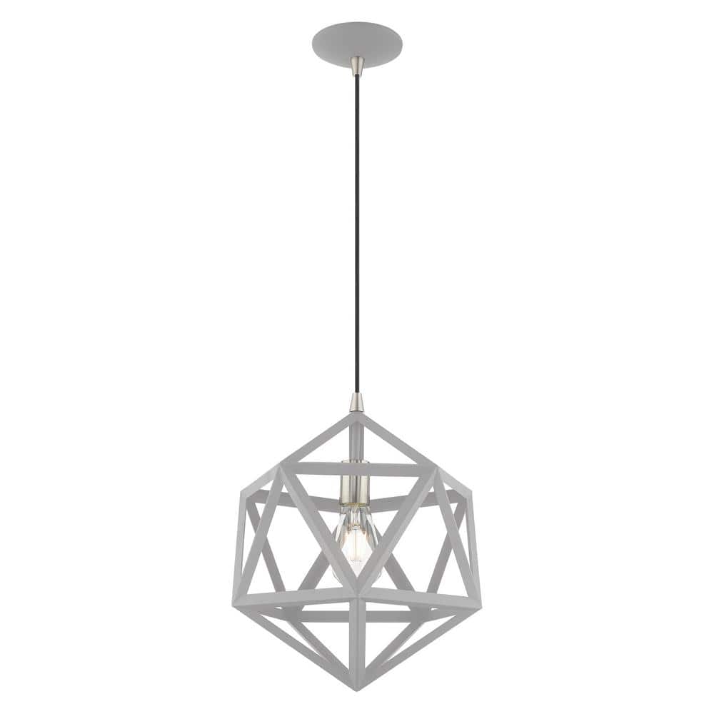 Nordic Gray Nickel Geometric Mini Pendant Light