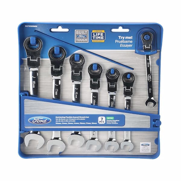 Unbranded Flexible Metric Geared Wrench Set (7-Piece)