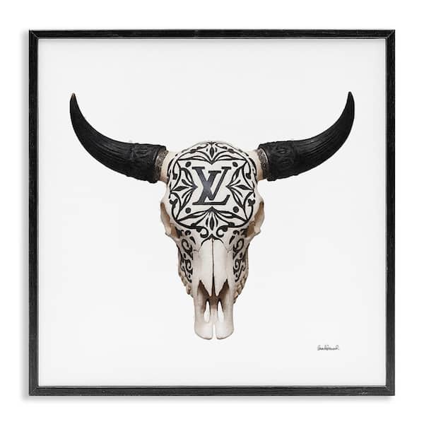 Southwestern Glam Skull by Amanda Greenwood Black Framed Animal Giclee Art Print 17 in. x 17 in.