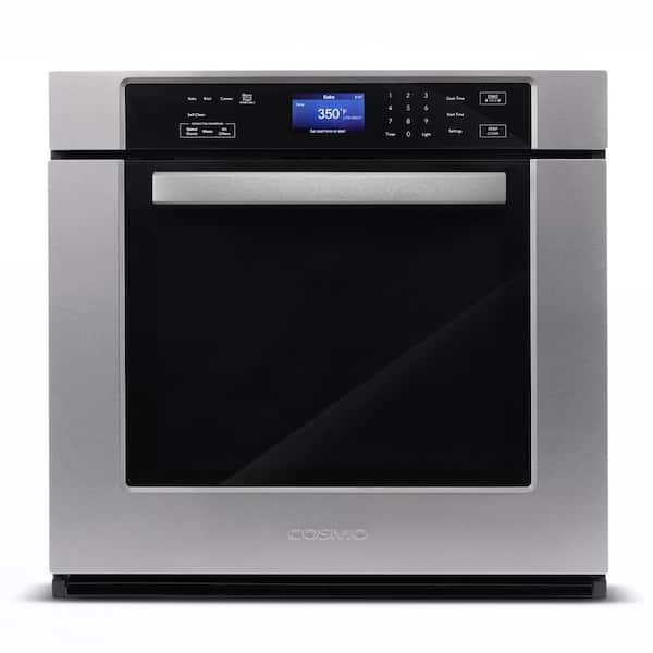 Cosmo 30 in. 5 cu. ft. Single Electric Wall Oven with True European Convection and Self Cleaning in Stainless Steel