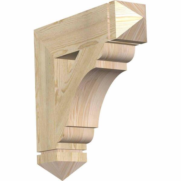 Ekena Millwork 6 in. x 26 in. x 26 in. Douglas Fir Olympic Arts and Crafts Rough Sawn Bracket