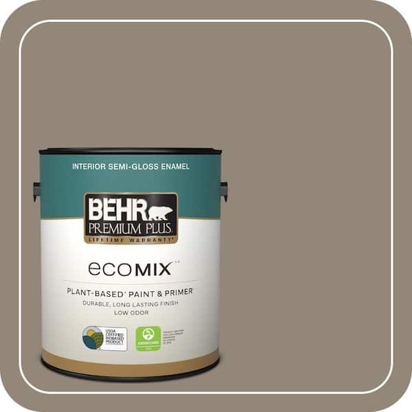 1 gal. #ECC-25-1 Rocky Ridge Semi-Gloss Enamel EcoMix Plant-Based Interior Paint & Primer