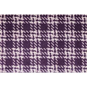 ColorStar Hook Knit Violet 22 in. x 34 in. Machine Washable Indoor Door Mat