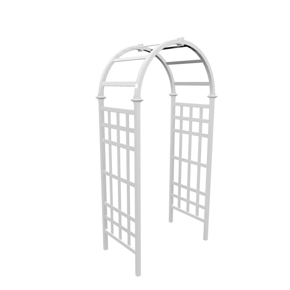 VITA 39″L x 23″W x 81″H Athens Vinyl Arbor, White, VA68111 VA68111 ...