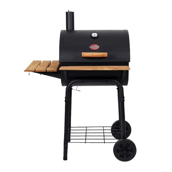 Char-Griller 23 in. Barrel Charcoal Grill in Black