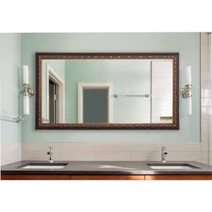 34 in. W x 67 in. H Framed Rectangular Bathroom Vanity Mirror in Bronze