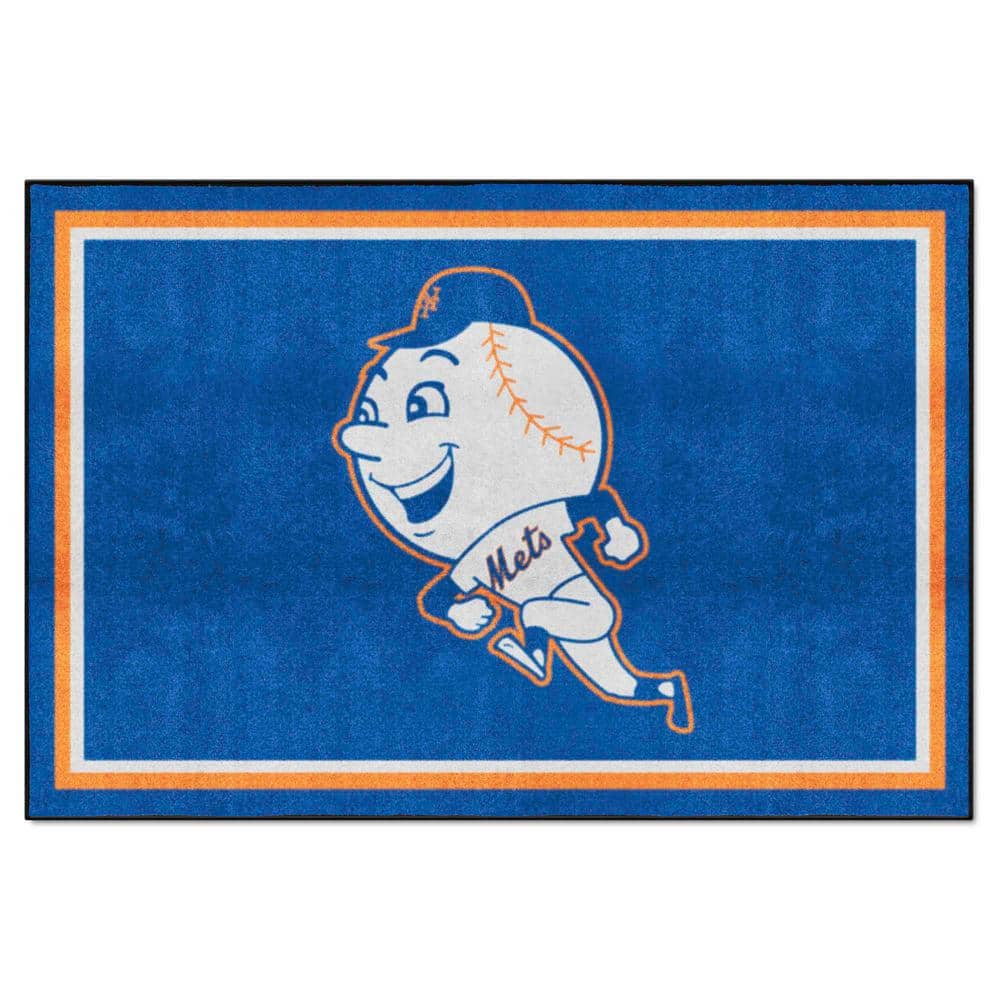 FANMATS New York Mets 5ft. x 8 ft. Plush Area Rug 37273 The Home Depot